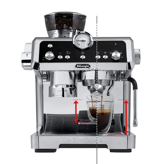 Espressor manual, 1450W, "La Specialista Prestigio", Argintiu - DeLonghi