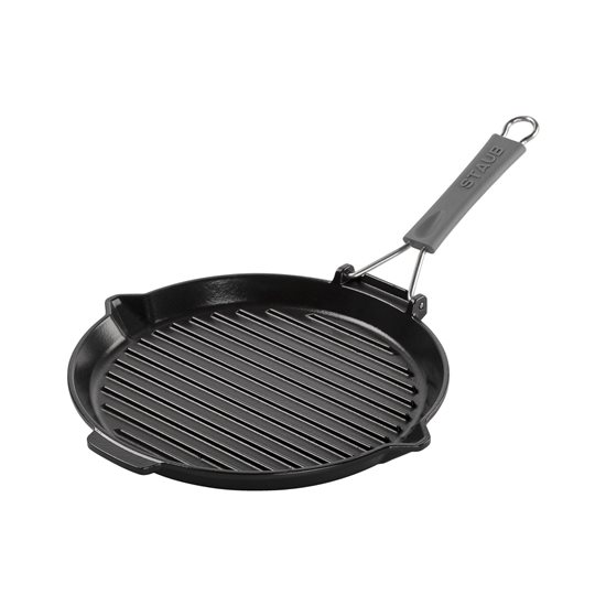 Tigaie grill, fonta, 27cm, Black - Staub