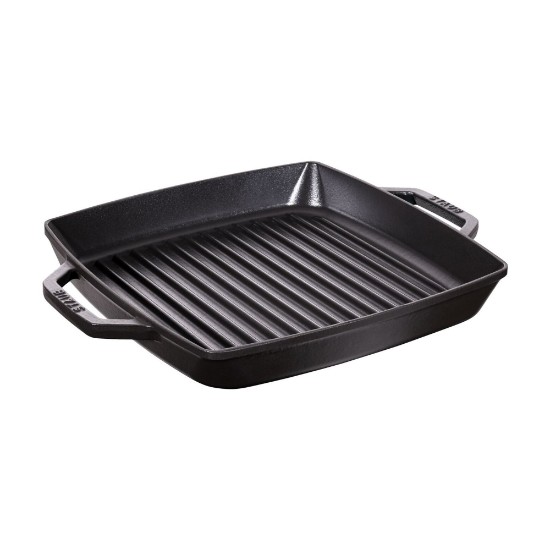 Tigaie grill patrata, fonta, 28 x 28 cm, Black - Staub