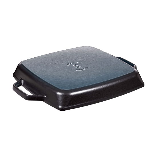 Tigaie grill patrata, fonta, 28 x 28 cm, Black - Staub