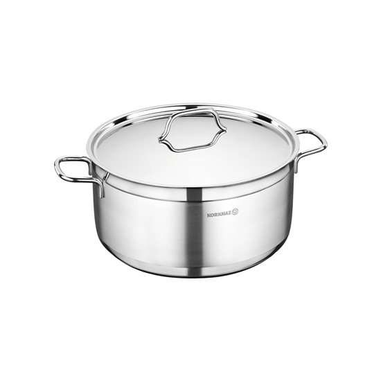 Cratita inox, cu capac, 22cm/4L, "Alfa" - Korkmaz