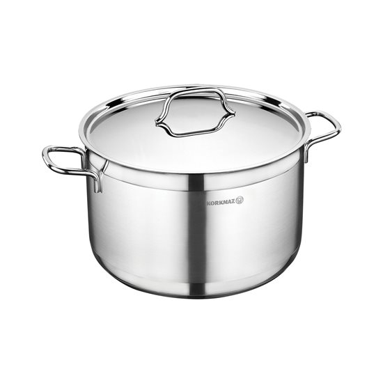 Cratita inox, cu capac, 24cm/5,5L, "Alfa" - Korkmaz