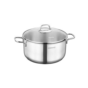 Cratita inox, cu capac, 20cm/3,5L, "Perla" - Korkmaz