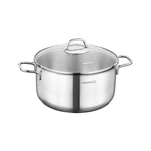 Cratita inox, cu capac, 22cm/4L, "Perla" - Korkmaz