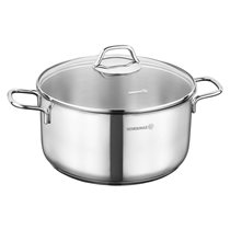 Cratita inox, cu capac, 28cm/8,5L, "Perla" - Korkmaz