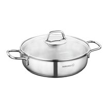 Cratita saute, inox, cu capac, 26cm/3,6L, "Perla" - Korkmaz