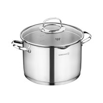 Cratita adanca, inox, cu capac, 24cm/7L, "Steama" - Korkmaz