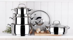 Cratita inox, cu capac, 16cm/1,6L, "Steama" - Korkmaz