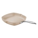 Tigaie grill patrata, aluminiu, 28x28 cm, 