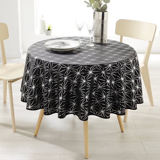 Fata de masa rotunda, 160 cm, "Starry Black" - Prodeco