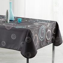 Fata de masa dreptunghiulara, 148x240 cm, "Cercles & Splash Bleu" - Prodeco