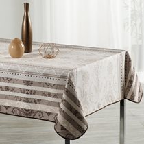 Fata de masa dreptunghiulara, 148x300 cm "Fancy Brown Lines" - Prodeco