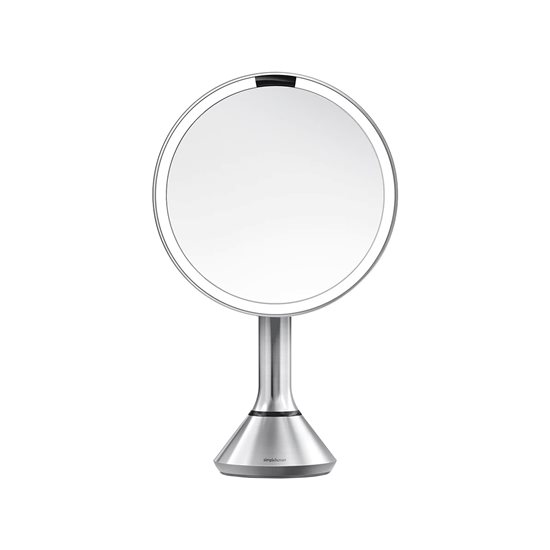 Oglinda cosmetica, cu control luminozitate, 20cm, Brushed - simplehuman
