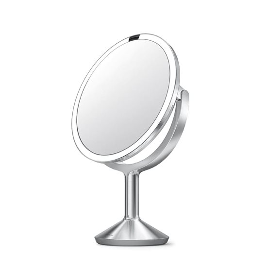 Oglinda cosmetica, cu senzor, 28,7cm, "Trio Max", Brushed - simplehuman