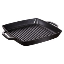 Tigaie grill patrata, fonta 33 cm, Black - Staub