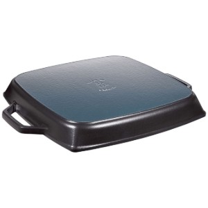 Tigaie grill patrata, fonta 33 cm, Black - Staub