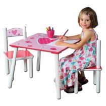 Masa pentru copii cu 2 scaune, MDF - Kesper