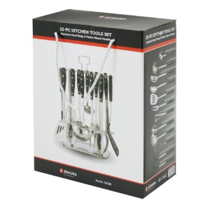 Set ustensile bucatarie din inox, 13 piese - Zokura