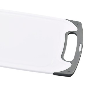 Tocator plastic, 40,5 x 24,5 cm, grosime 0,9 cm, Alb/Gri - Kesper