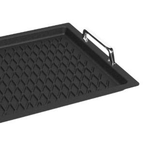 Tava grill, aluminiu, cu manere, 37 x 33 cm GN 2/3 - AMT Gastroguss