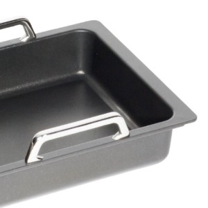 Tava pentru friptura, aluminiu, cu manere, 27 x 33 cm GN 1/2 - AMT Gastroguss