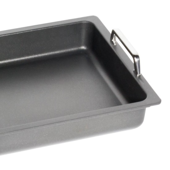 Tava pentru friptura, aluminiu, cu manere, 35,5 x 32,5 cm GN 2/3  - AMT Gastroguss