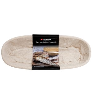Cos oval pentru dospire aluat, ratan, 35 x 14 cm - Zokura