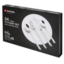 Set tacamuri 24 piese, inox - Zokura