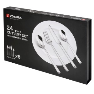 Set tacamuri 24 piese, inox - Zokura