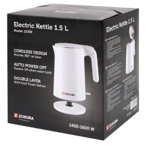 Fierbator electric 1,5 L, 1600 W - Zokura