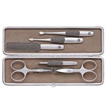 Set 6 piese inox satinat, etui piele cafenie - Zwilling TWINOX