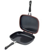 Tigaie dubla antiaderenta, aluminiu, 32cm - Zokura