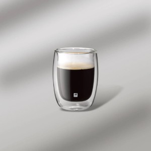 Set 2 pahare cafea, cu perete dublu, sticla, 200ml, "Sorrento" - Zwilling