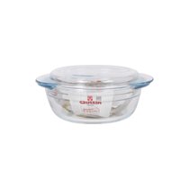 Vas rotund cu capac, din sticla, 1,1L - Quttin