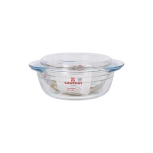 Vas rotund cu capac, din sticla, 1,1L - Quttin