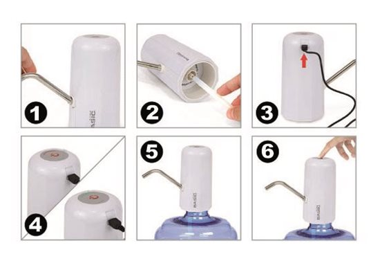 Dispenser electric pentru sticle/bidoane de apa, Basic Home
