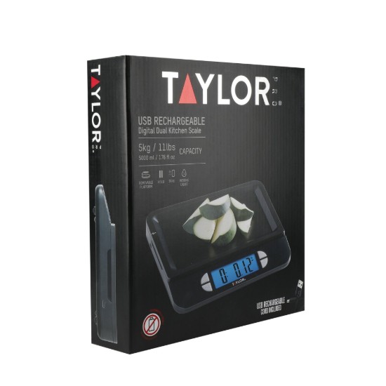 Cantar de bucatarie reincarcabil, 5 kg - Taylor Pro