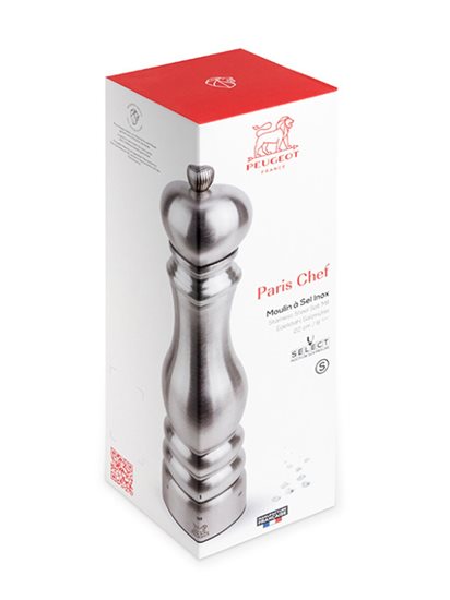 Rasnita pentru sare, inox, 22 cm "Paris Chef", Stainless Steel - Peugeot