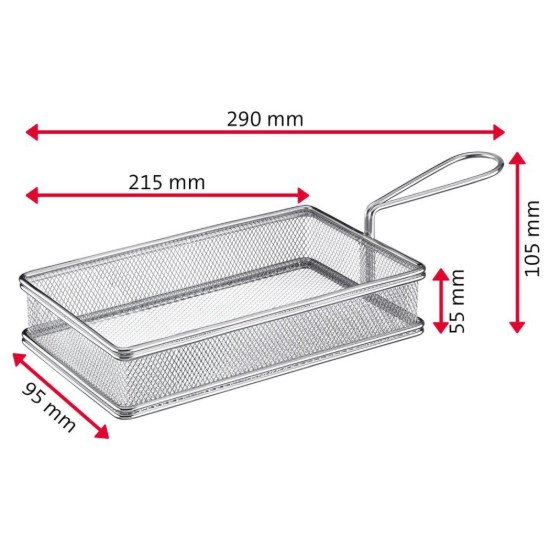 Cos servire, dreptunghiular, inox, 21,5 x 9,5 cm, "Tapas + Friends" - Westmark