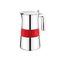 Cafetiera inox, 300ml, "Elegance", Rosu - BRA