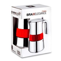 Cafetiera inox, 300ml, "Elegance", Rosu - BRA