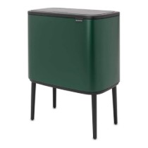 Cos de gunoi "Bo  Touch", inox, 11+23L, Pine Green - Brabantia