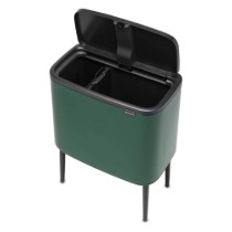Cos de gunoi "Bo  Touch", inox, 11+23L, Pine Green - Brabantia