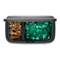 Cos de gunoi "Bo  Touch", inox, 11+23L, Pine Green - Brabantia