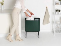 Cos de gunoi "Bo  Touch", inox, 11+23L, Pine Green - Brabantia