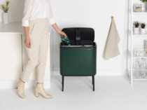 Cos de gunoi "Bo  Touch", inox, 11+23L, Pine Green - Brabantia