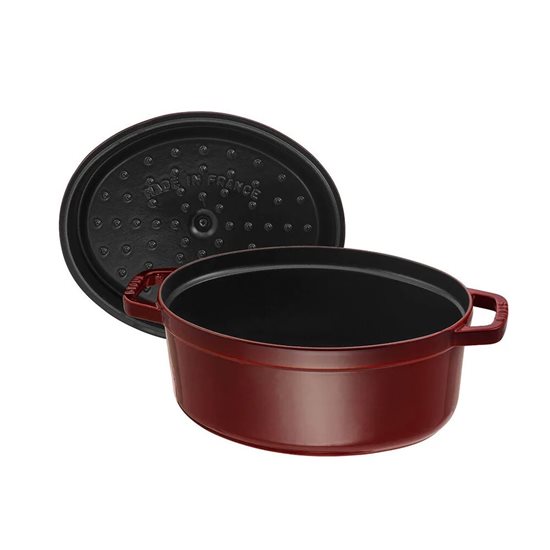 Oala Cocotte ovala, fonta, 31cm/5,5L, Grenadine - Staub