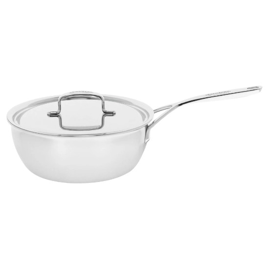 Tigaie conica saute, 5-Ply, inox, 24cm/3,3L, "5-Plus" - Demeyere