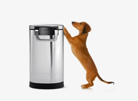 Cos pentru hrana animale, inox, 30 L, Brushed - simplehuman