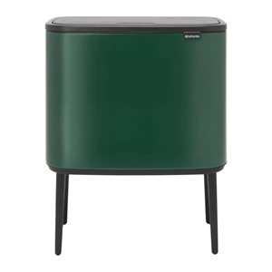 Cos de gunoi "Bo  Touch", inox, 11+23L, Pine Green - Brabantia